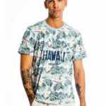 T Shirt Floral Siel