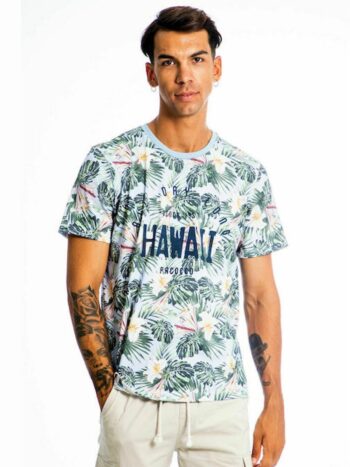T Shirt Floral Siel